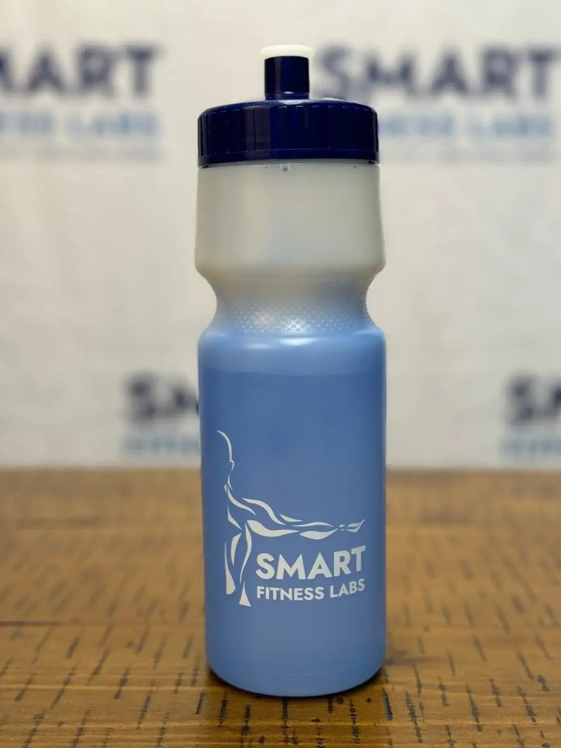 Water Bottle - White and Blue